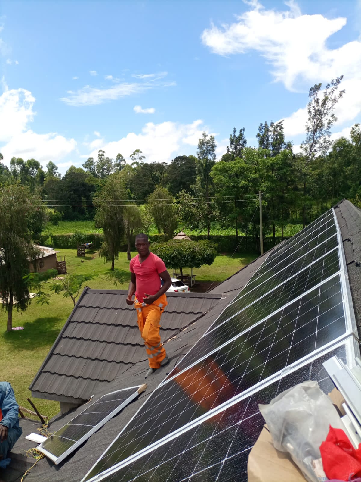 Solar Panel Installation Team